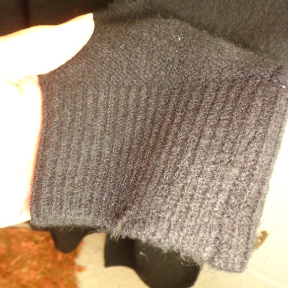 NWT ORIGINAL USA Open Long Sleeve Cardigan w/Swirly Design S/M Black - Picture 12 of 13